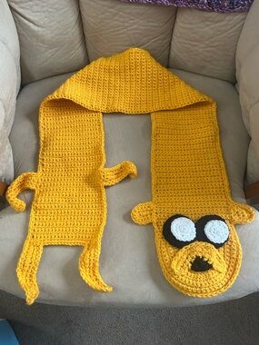 Handmade Jake from Adventure Time Crochet Scarf